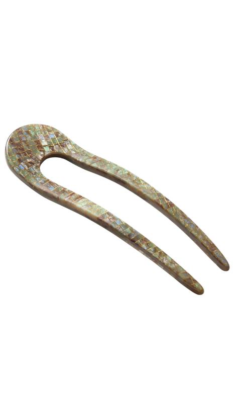 French Hair Pin in Gem Checker