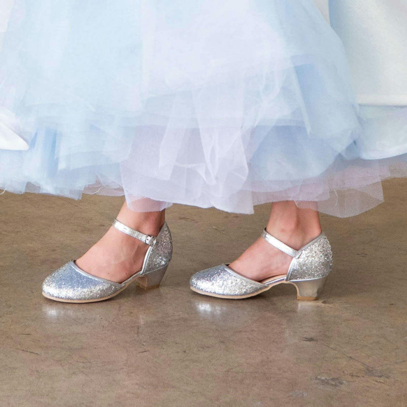 Jr Star Silver Sparkle Child Heels
