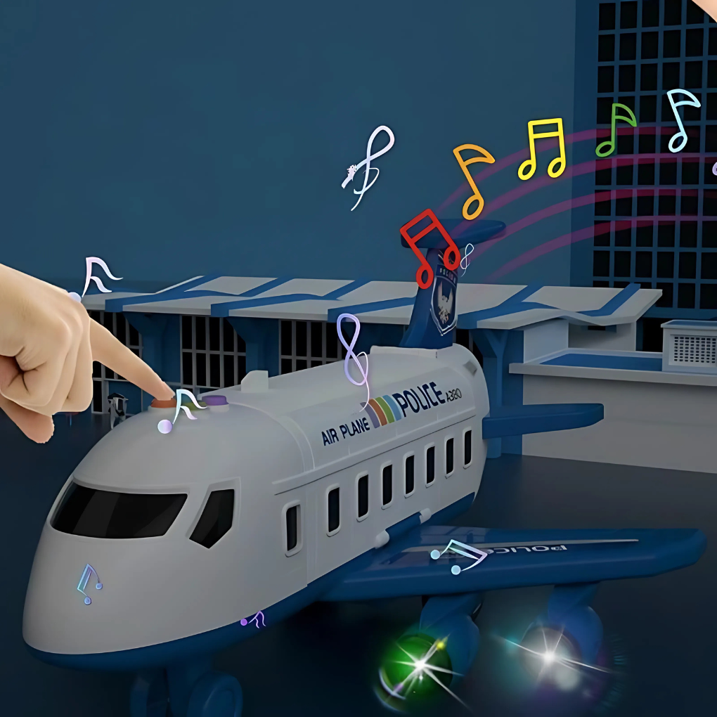 Kids' Transforming Airplane Toy with Music & Storage