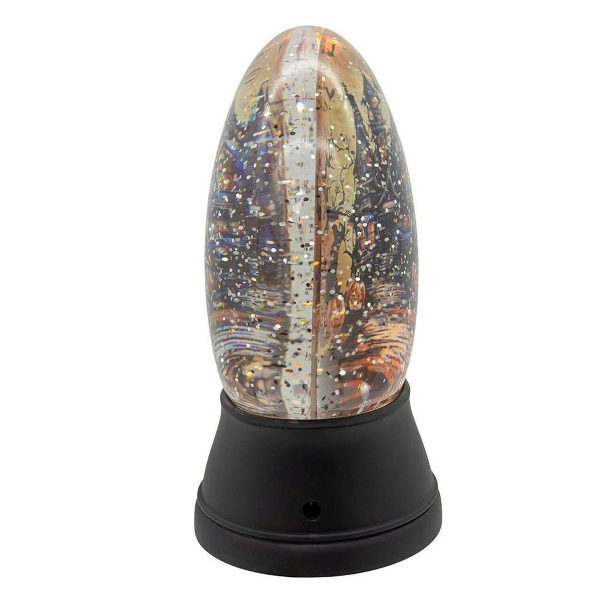 Kurt Adler 6.5-Inch Battery Operated USB Halloween LED Lighted Village Scene Water Lantern.