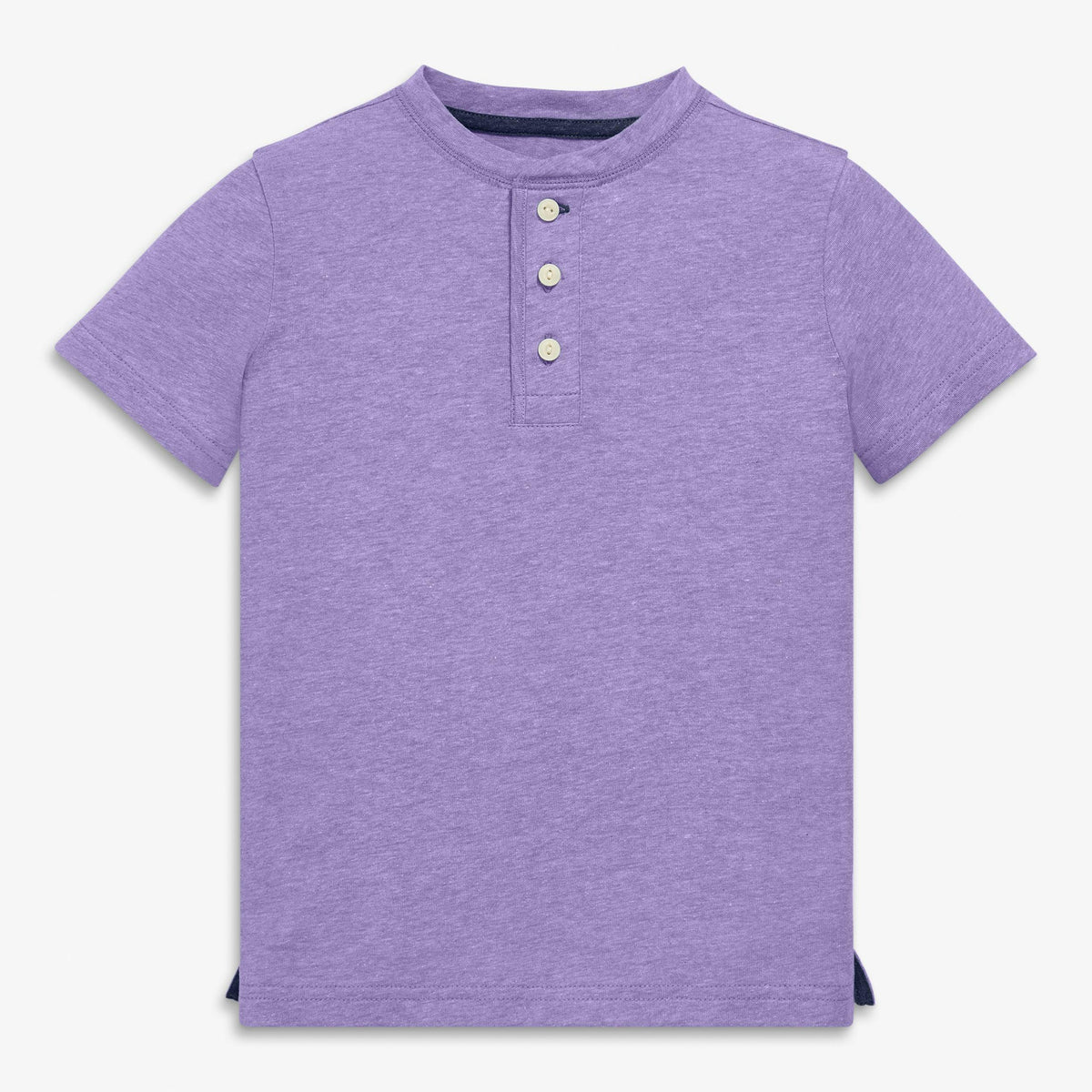 Kids heathered henley tee