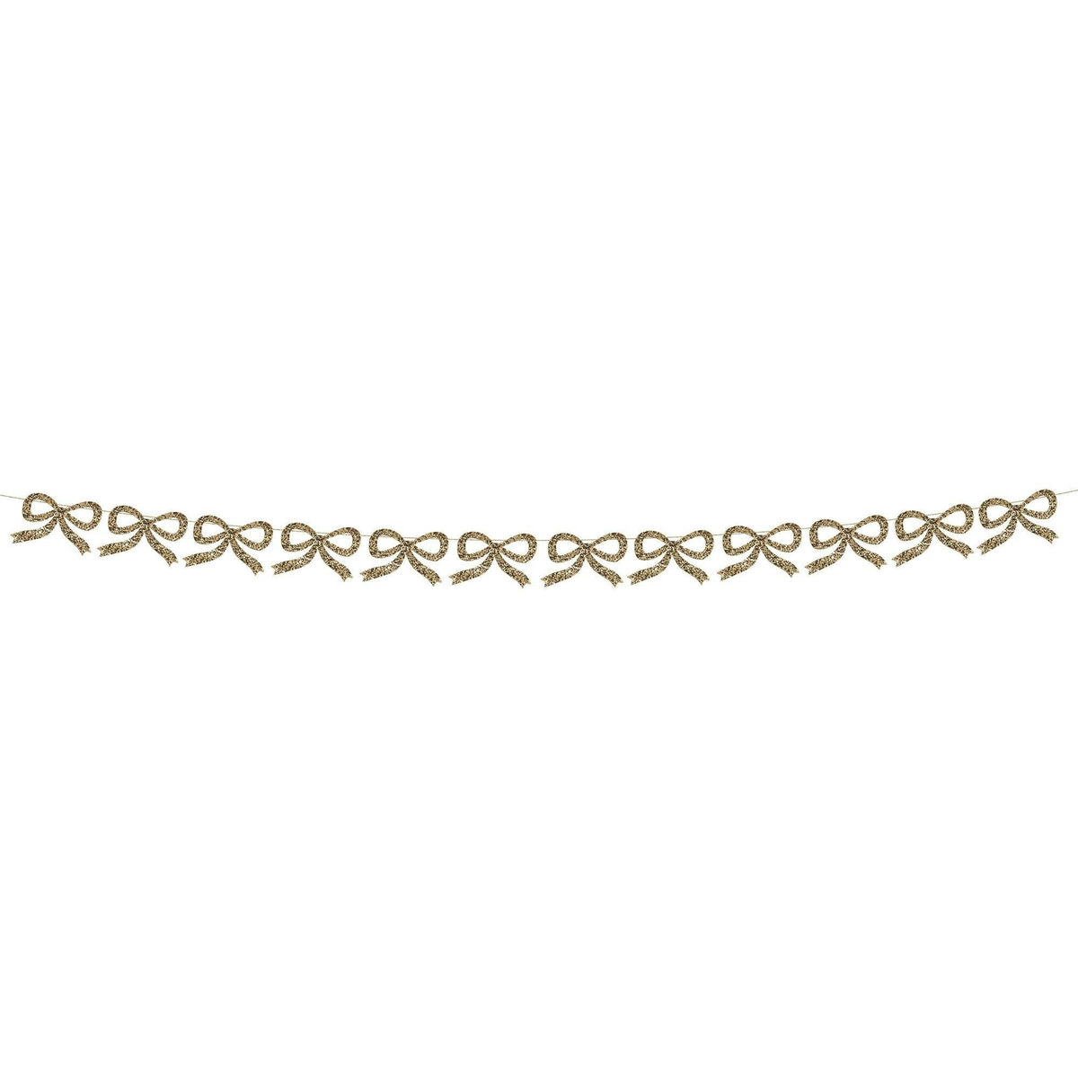 Gold Glitter Bow Garland