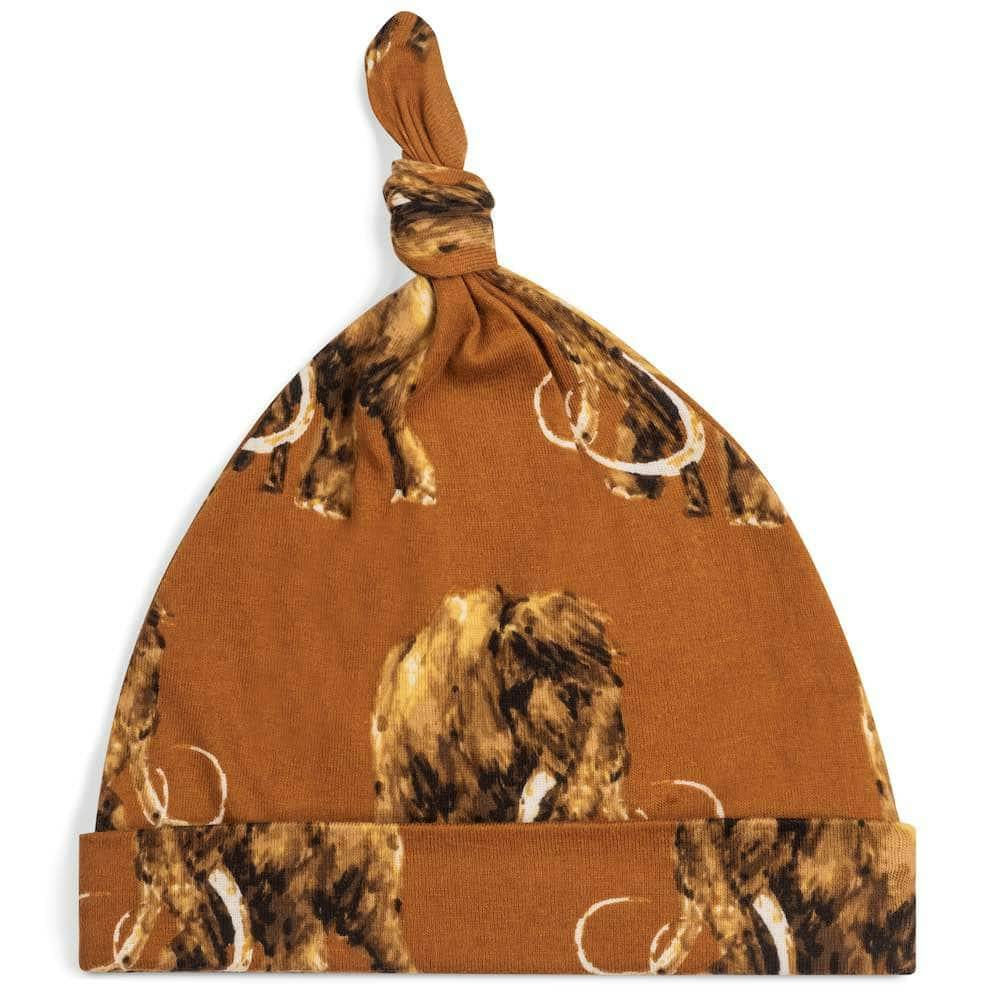 Woolly Mammoth Organic Cotton Newborn Gown & Hat Set