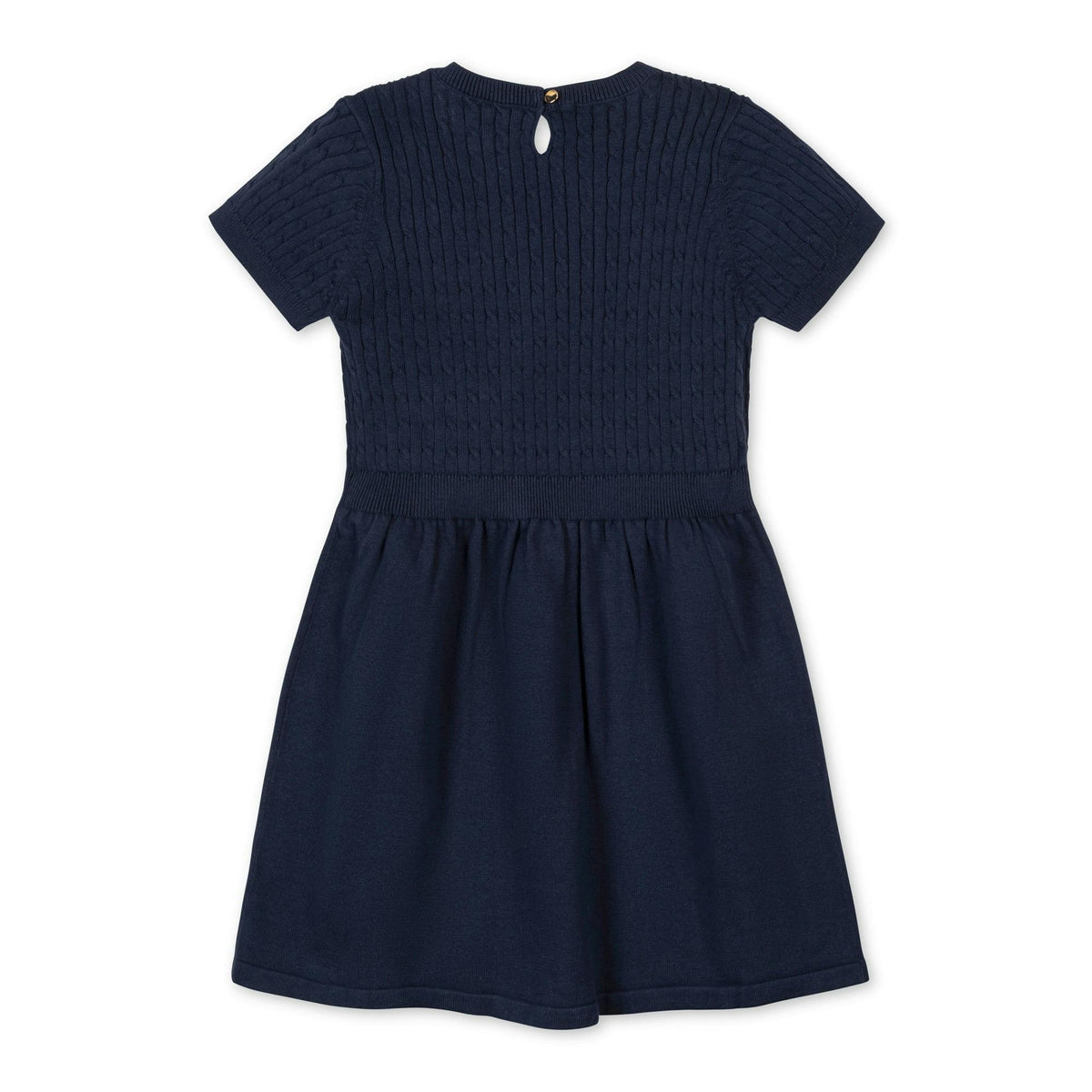 Organic Short Sleeve Cable Sweater Dress