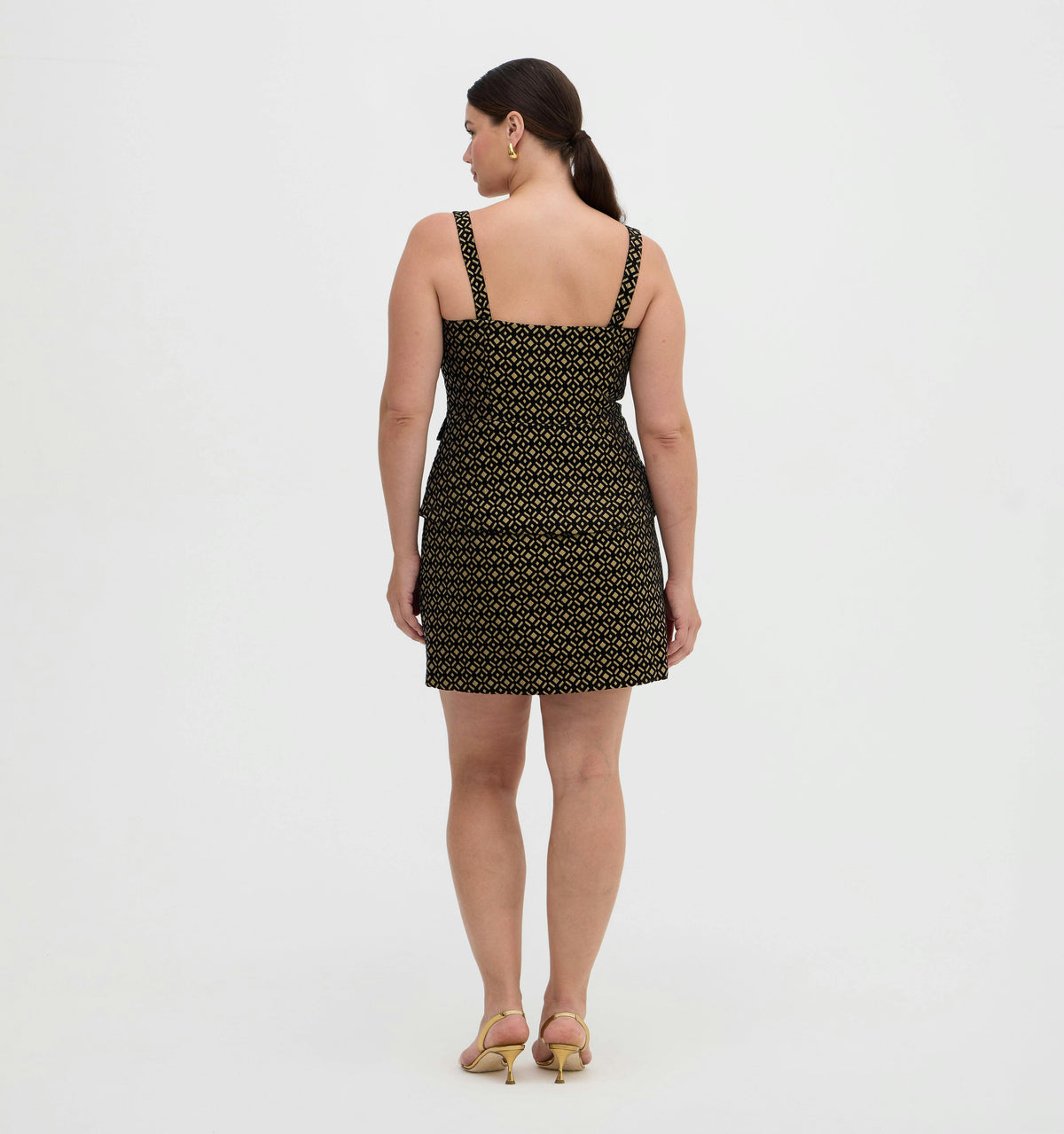 The Jessa Top - Byzantine Brocade, Black/Gold