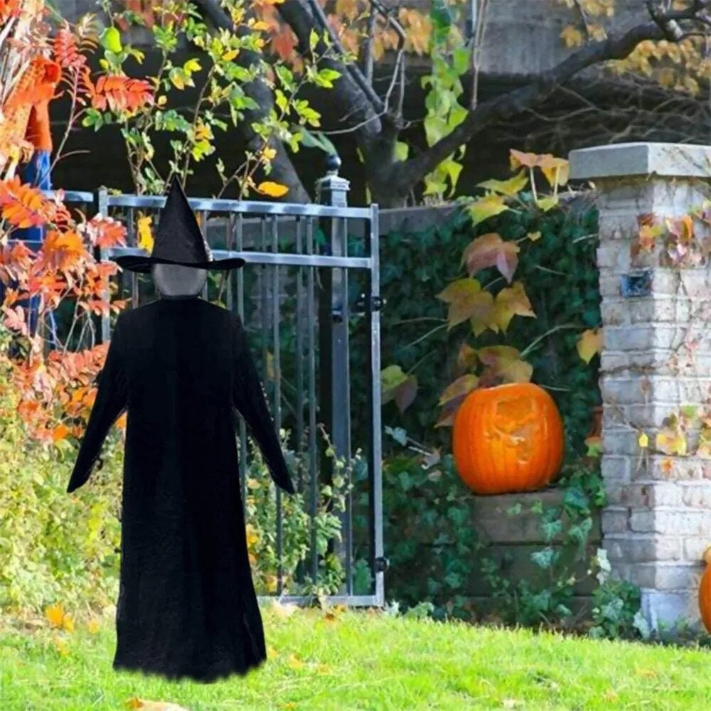 Inflatable Halloween Witch Trio with Built in LED Lights and Ground Stakes