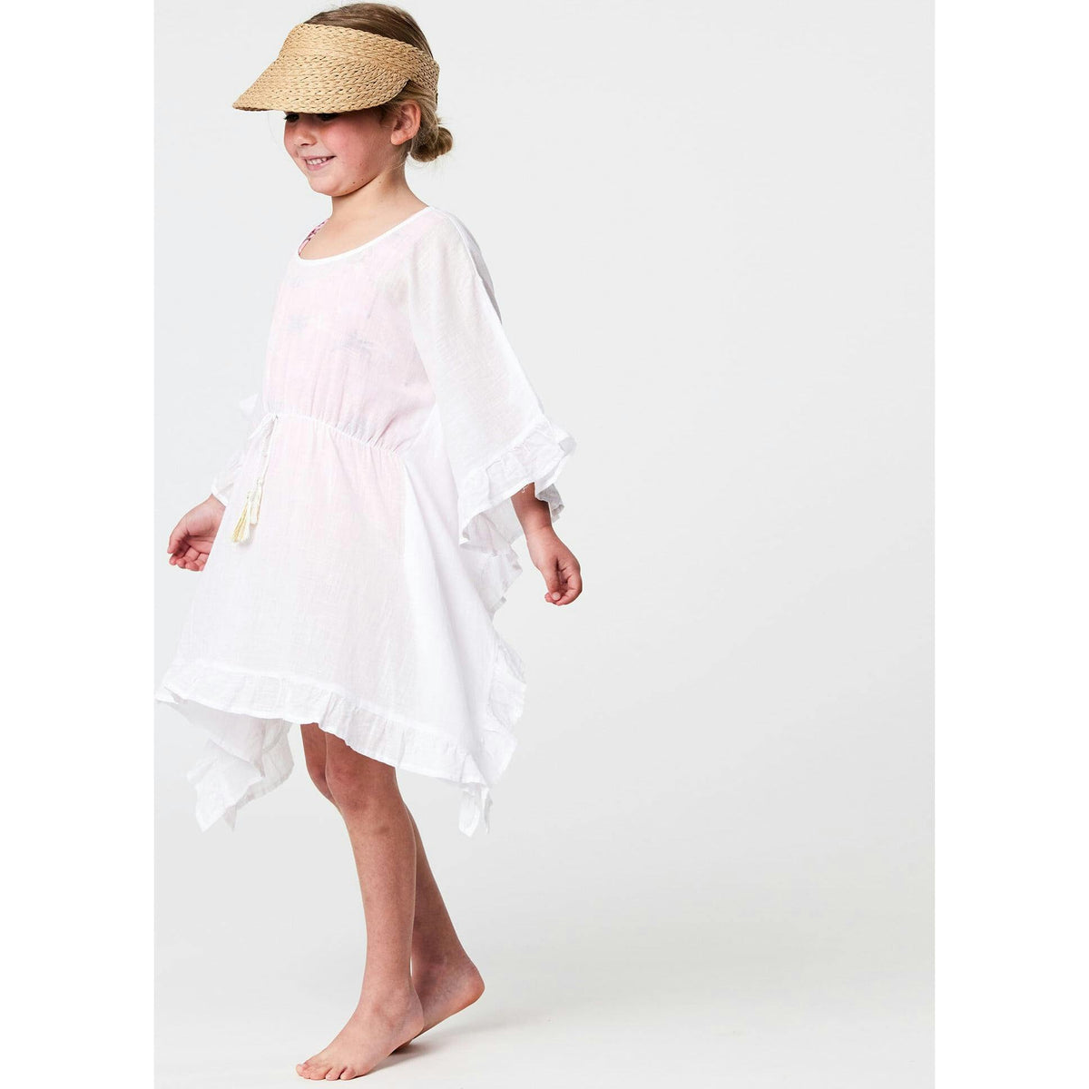 White Frilled Cover Up