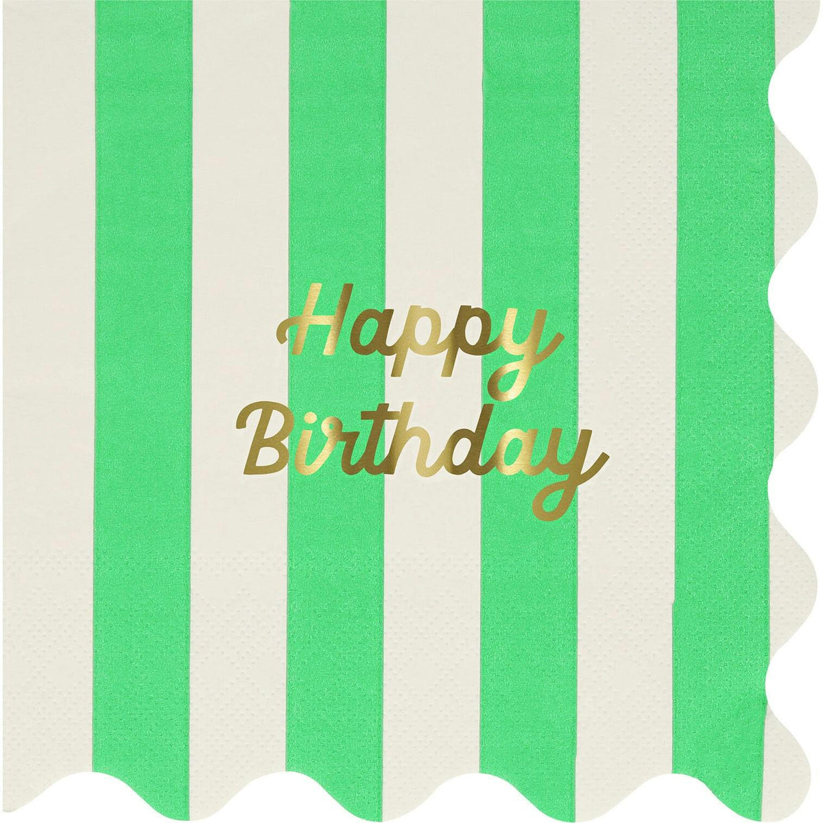 Stripe Happy Birthday Large Napkins