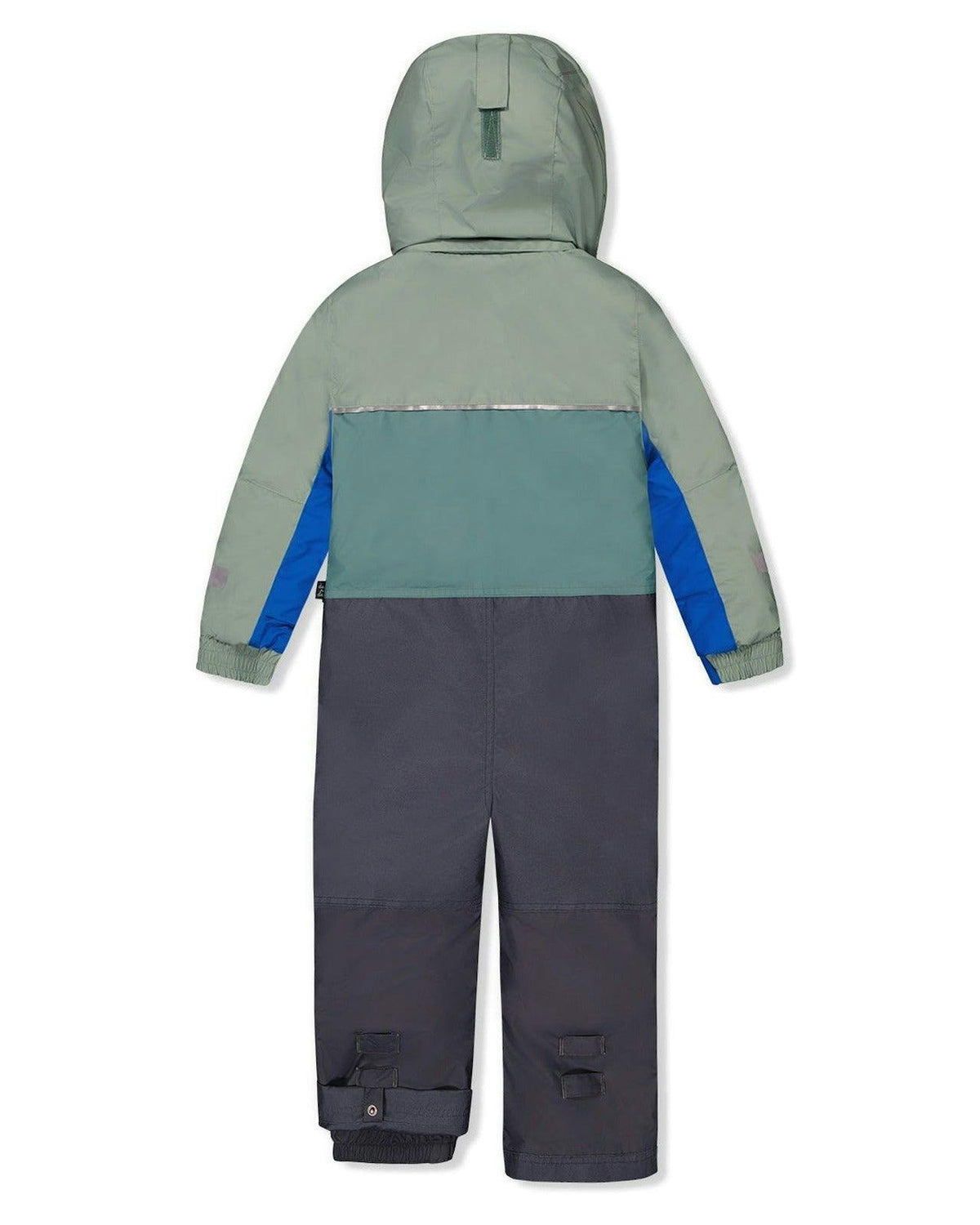 Kids One Piece Play Snowsuit Sage Green And Grey