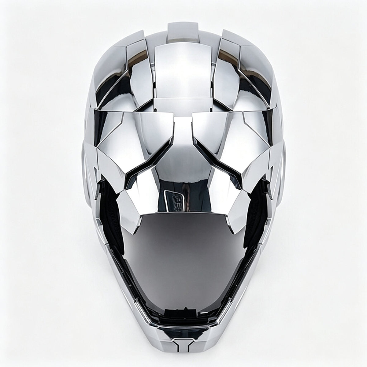 AutoKing Silver MK5 Iron Man Helmet with Voice Control Jarvis