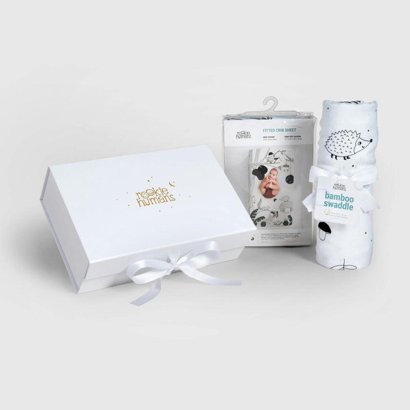 Crib Sheet & Swaddle Baby Gift Set - Woodland Dreams