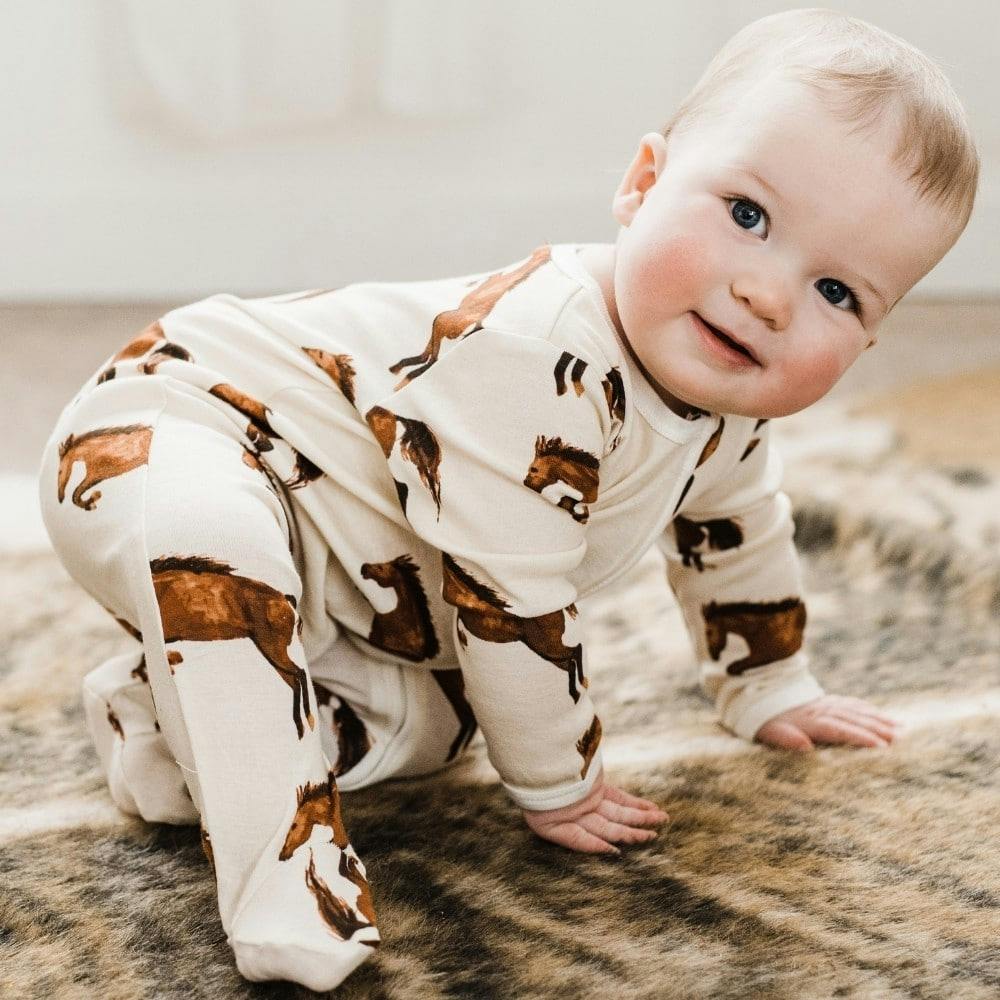 Bumblebee Bamboo Zipper Footed Romper