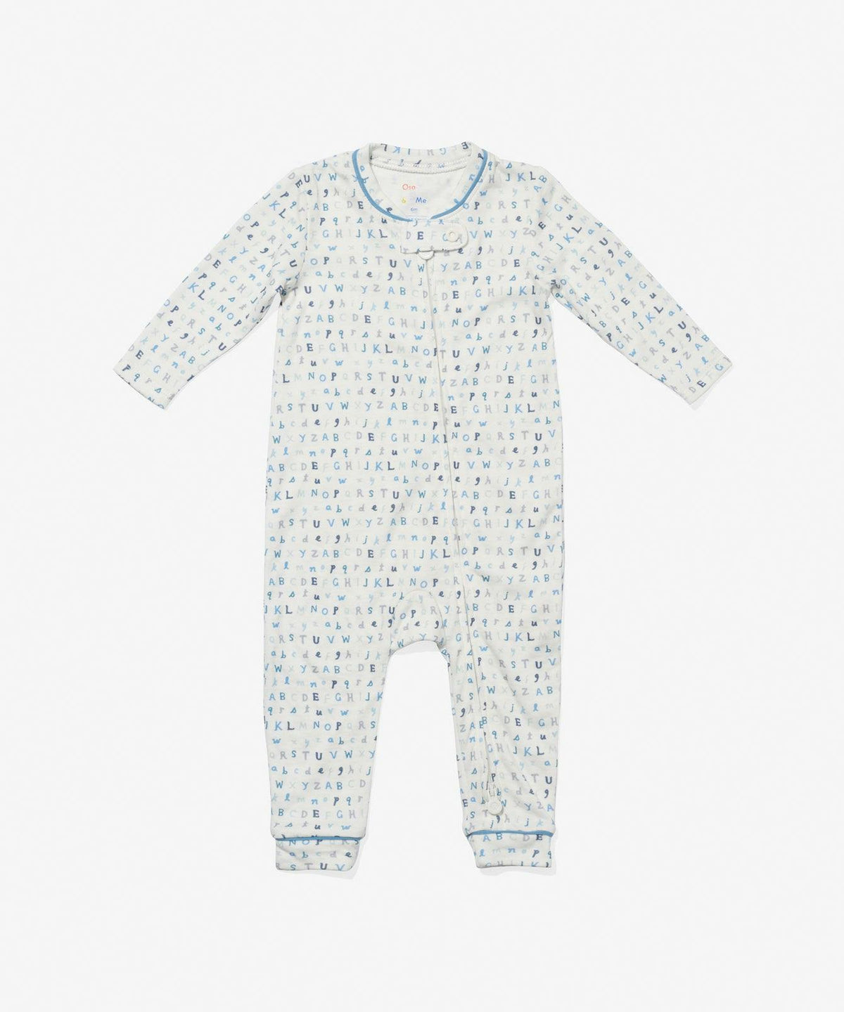 Ziggy Zip Romper, Blue ABC's