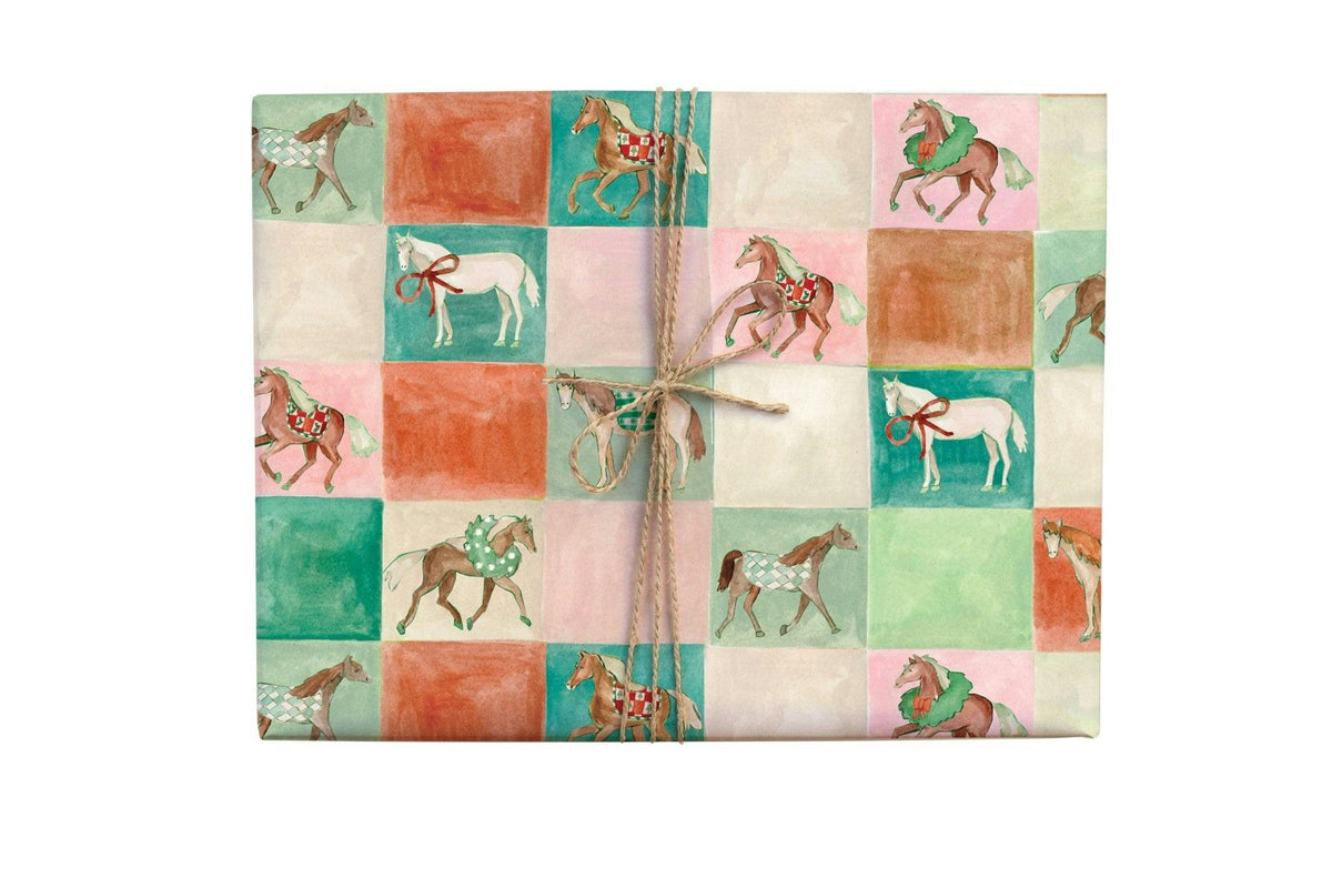 Holiday Horse Gift Wrap Roll