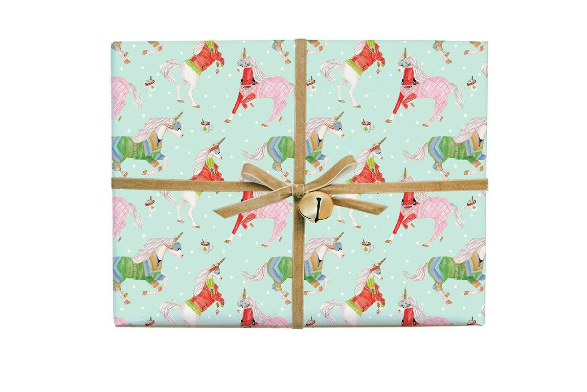 Unicorn Ski Adventure Gift Wrap