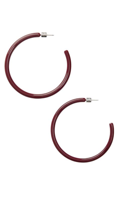 Large Hoops in Oxblood