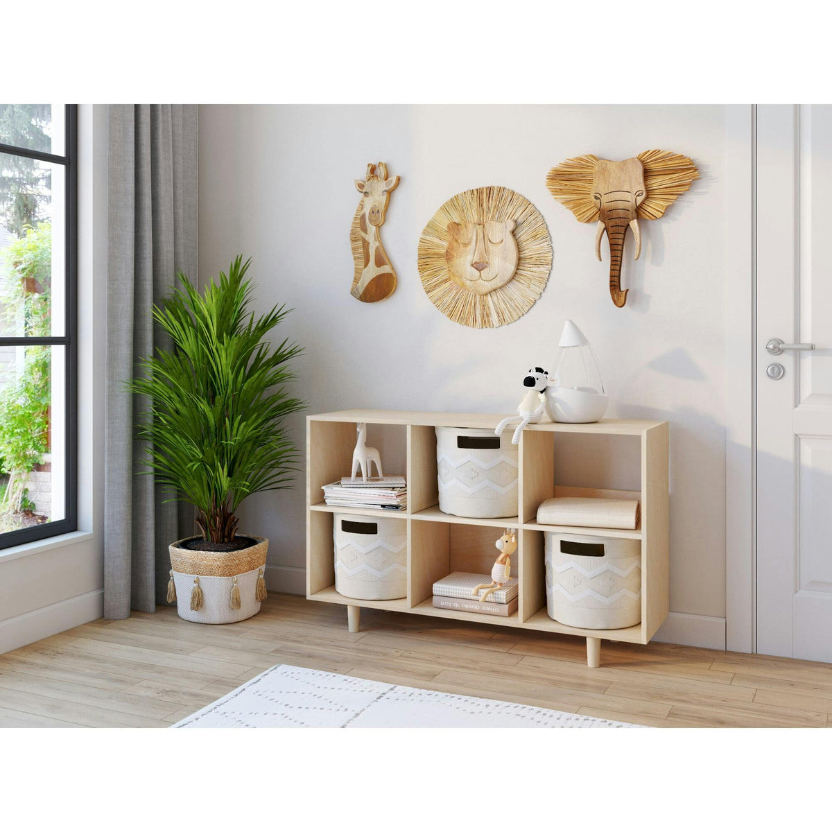 Cotton + Jute Boho Storage Bin