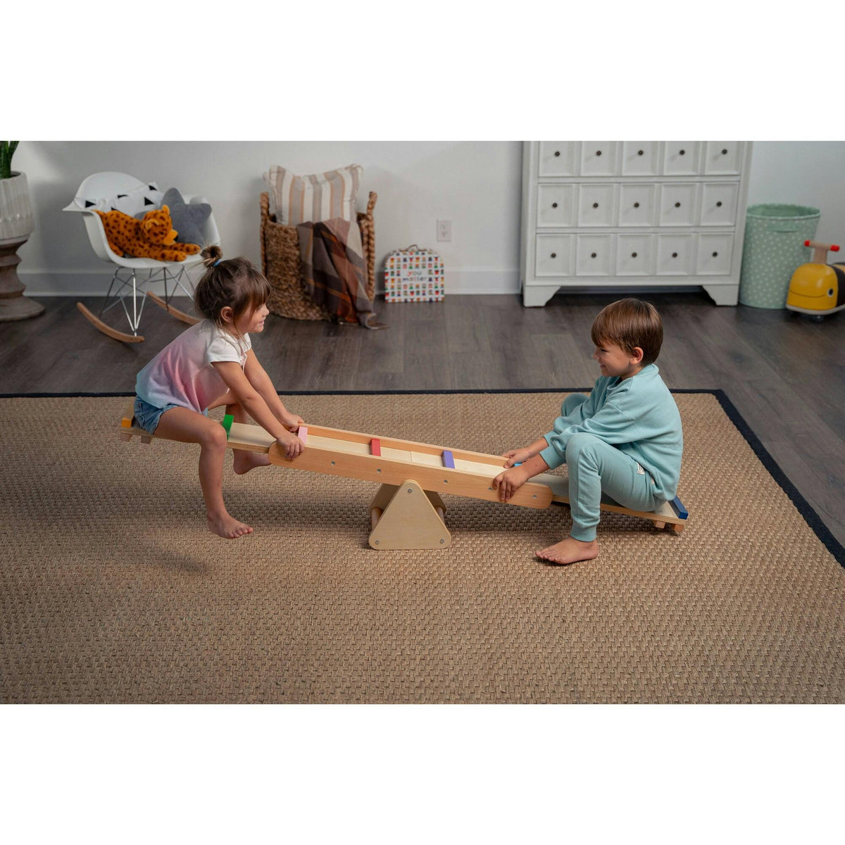 Willow | Wooden Rainbow Seesaw and Balance Beam for Toddlers
