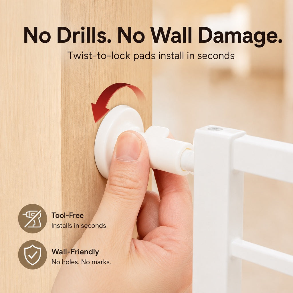 No-Drill Expandable Pet Gate for Doorways - Adjustable Indoor Barrier for Small Dogs