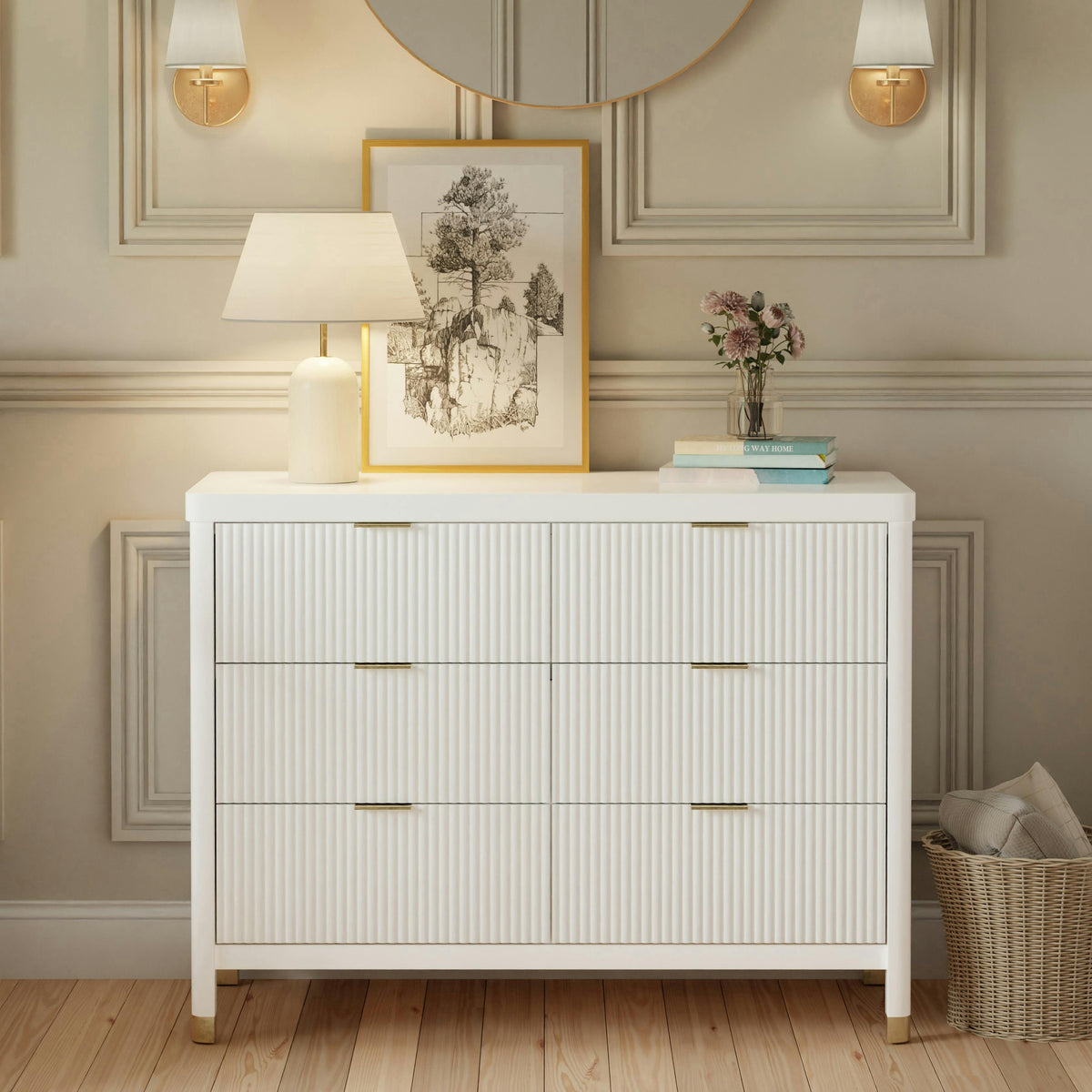 Namesake Ambrosia 9-Drawer Wide Assembled Dresser (56")