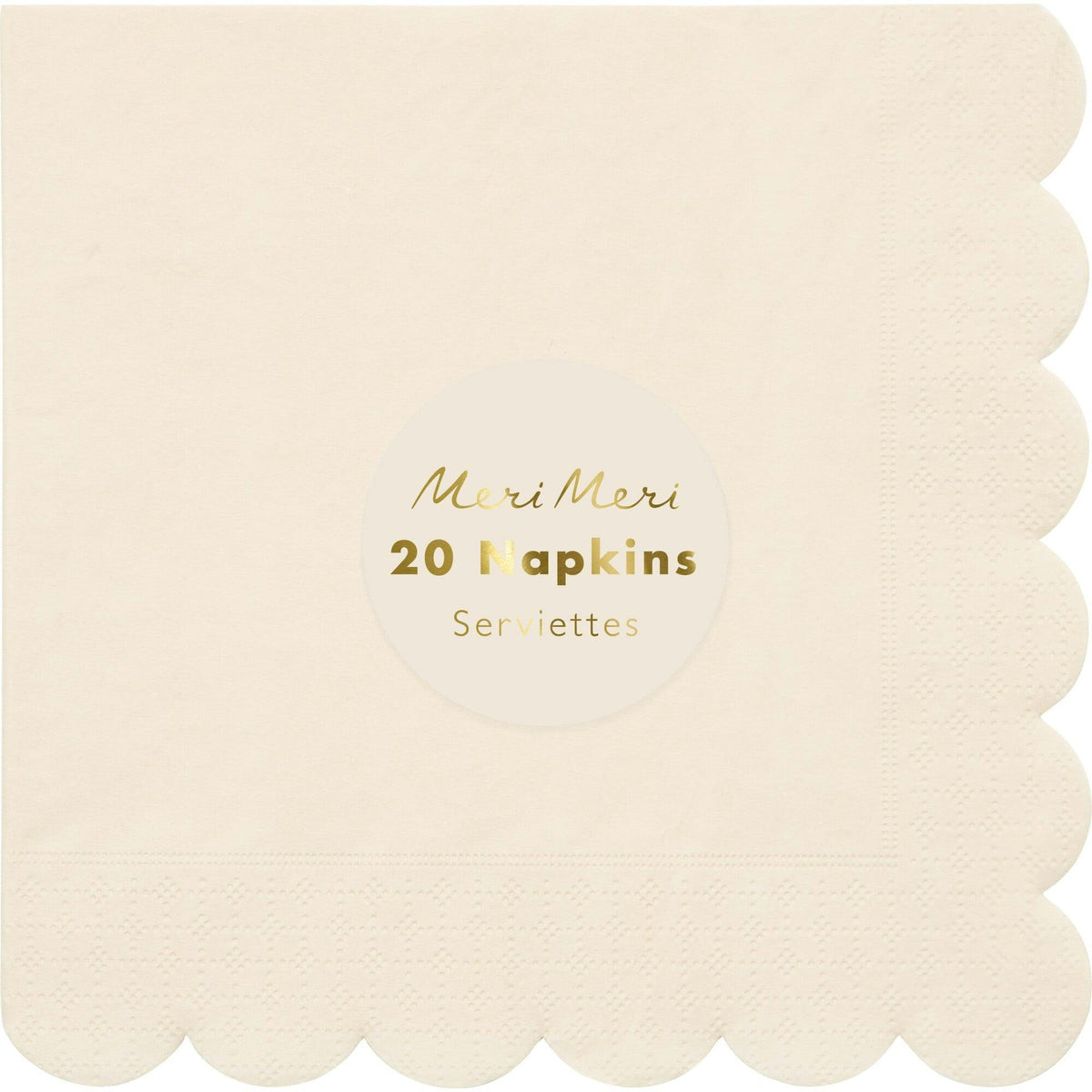 Large Cream Paper Napkins
