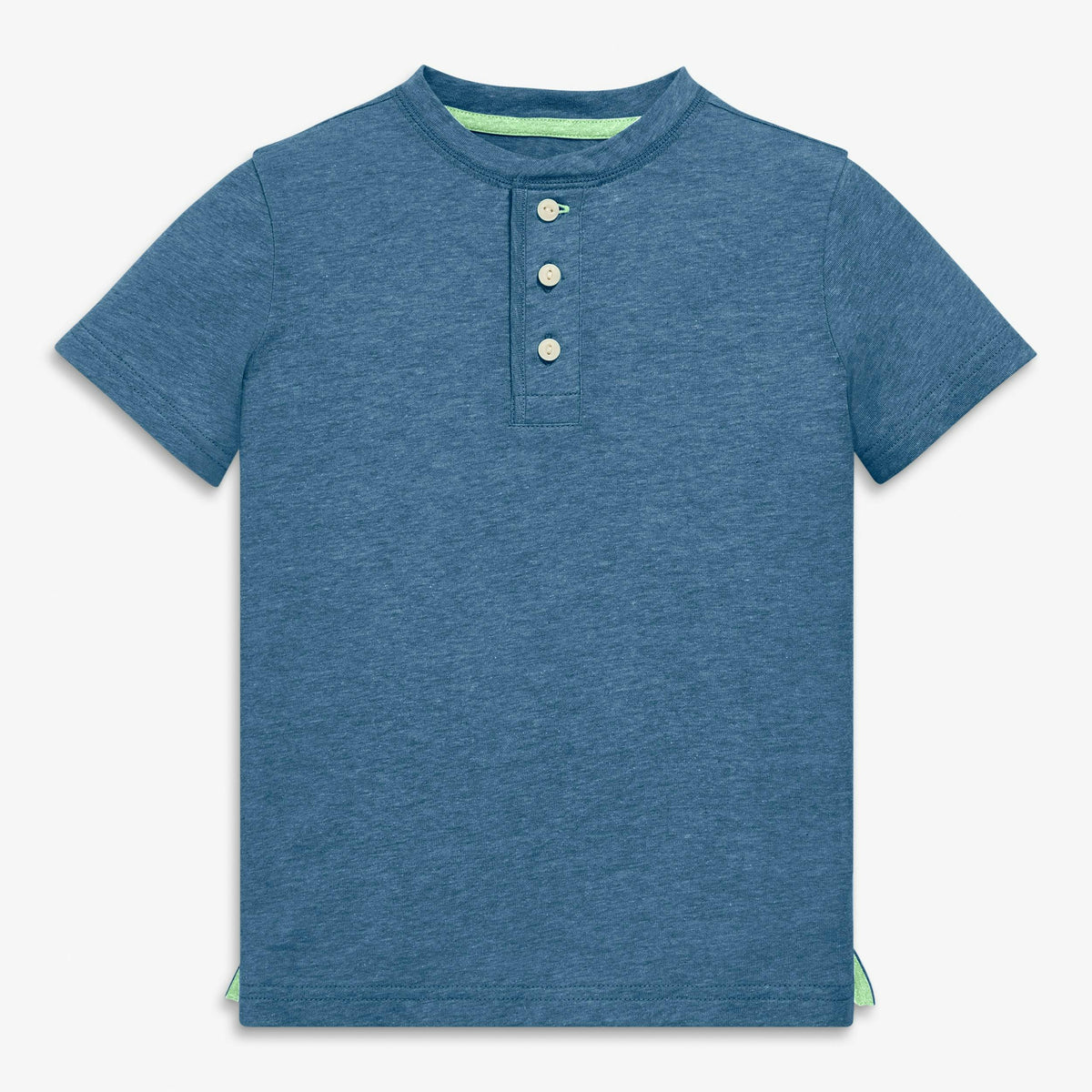Kids heathered henley tee