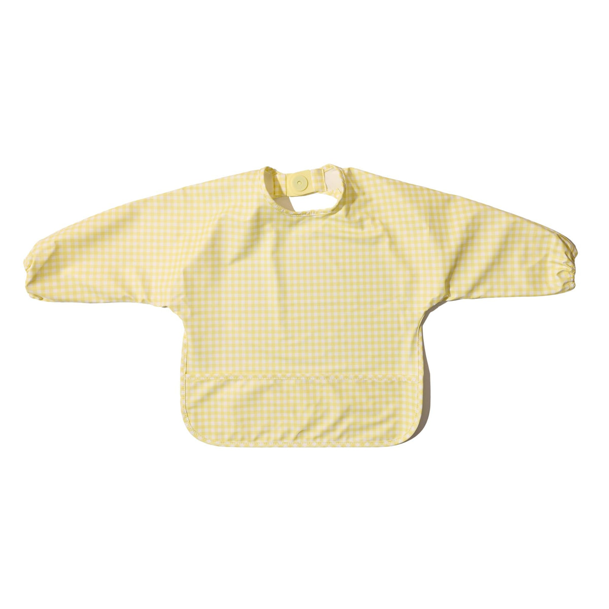 Magnetic Long Sleeve Bib - Butter Yellow Check