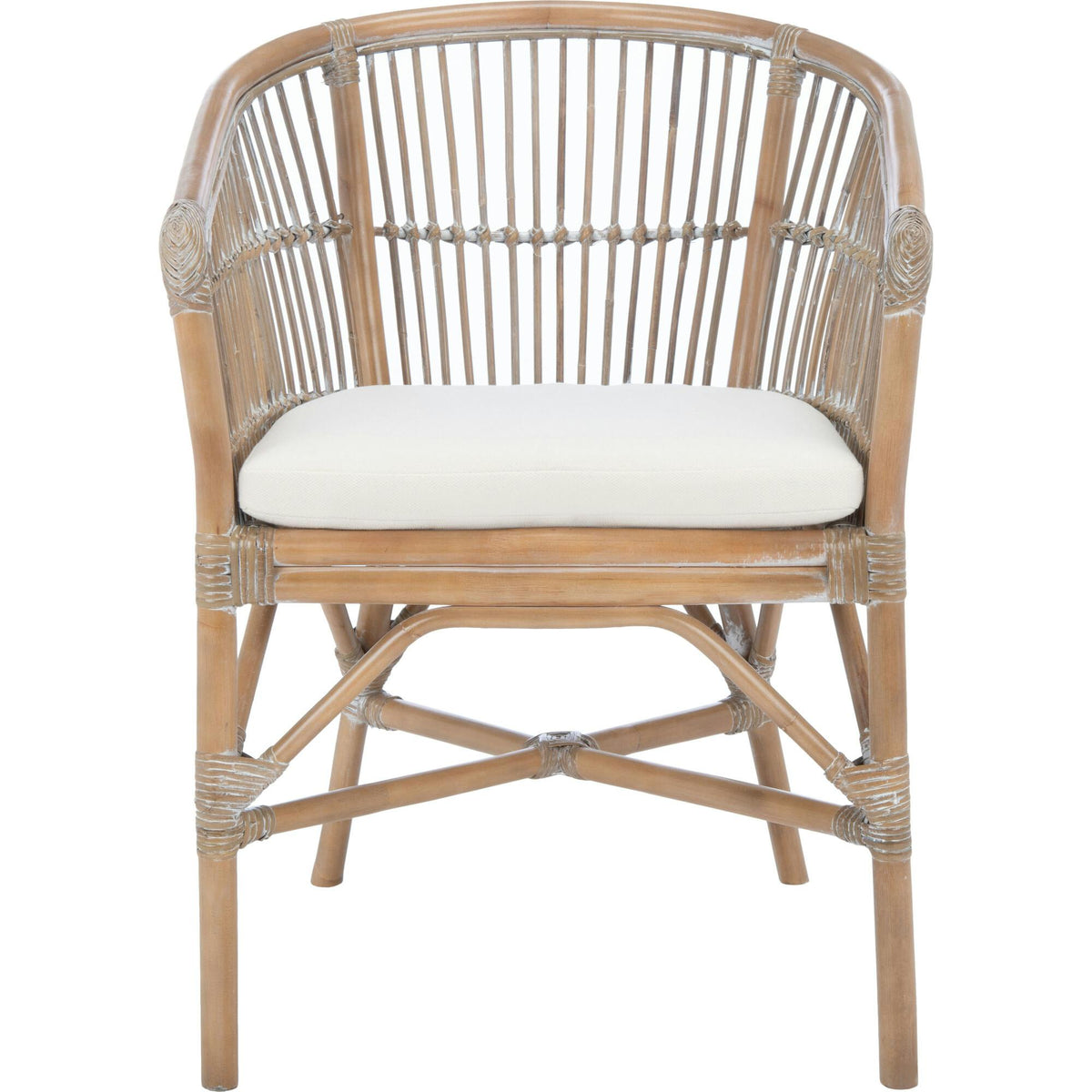 Olivia Rattan Accent Chair with Cushion