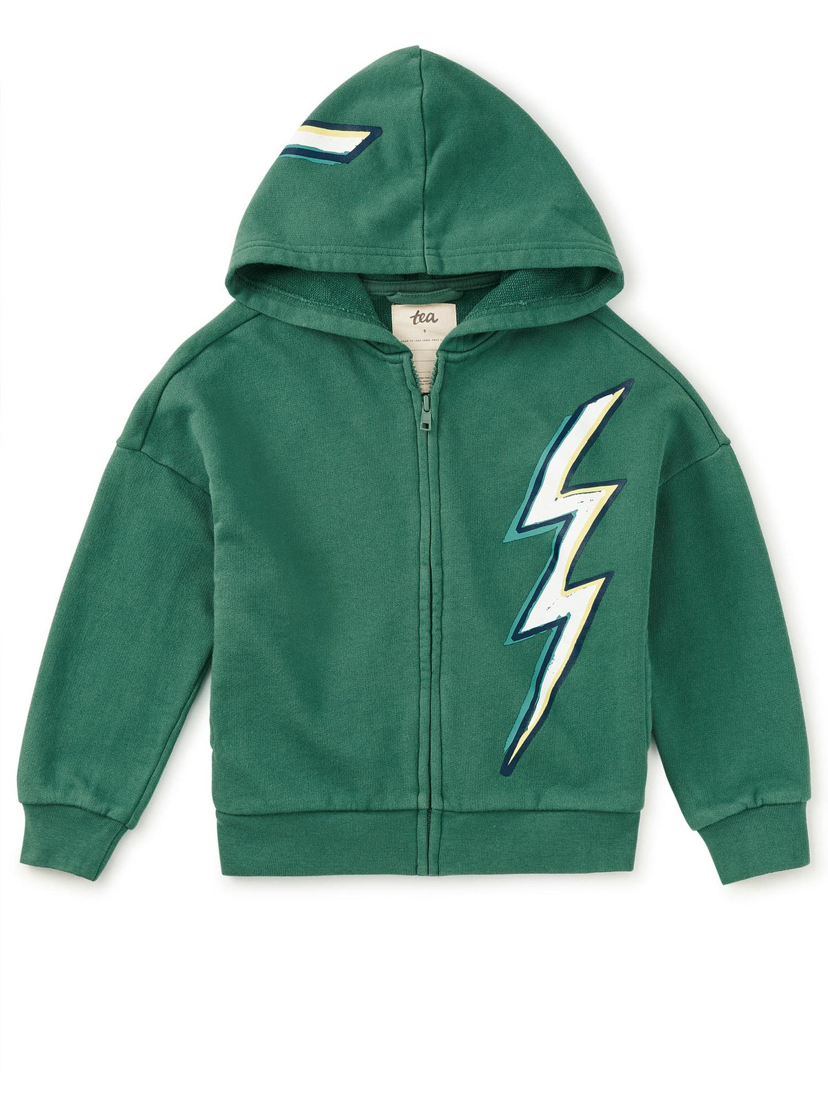 Lightning Bolt Easy Fit Hoodie, Silver Pine