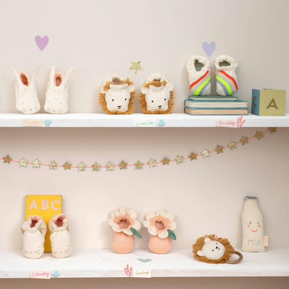 Rainbow Baby Booties