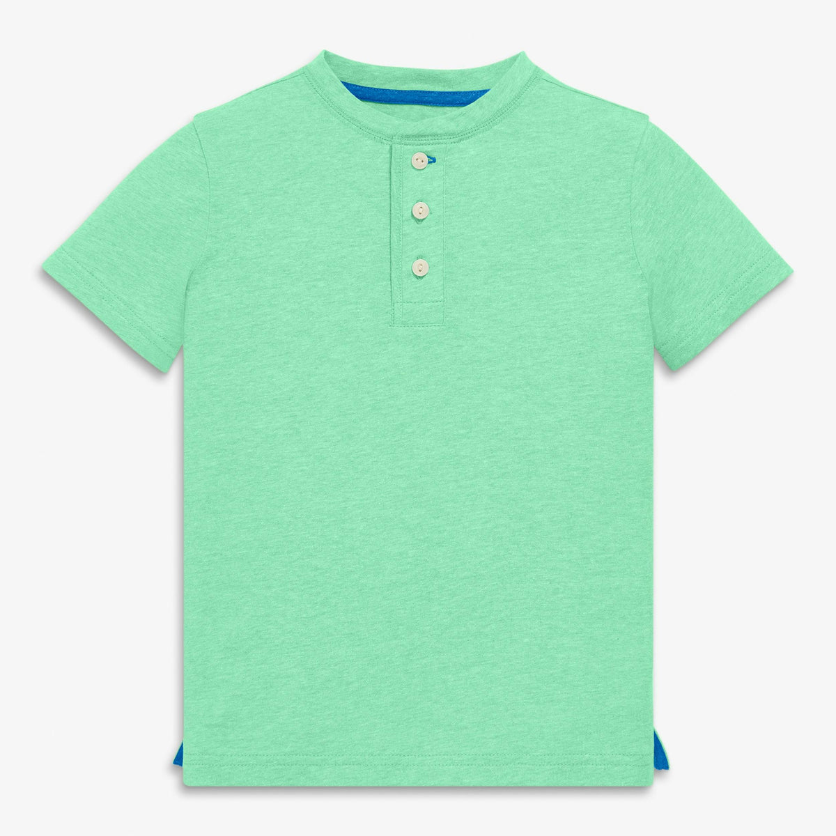 Kids heathered henley tee
