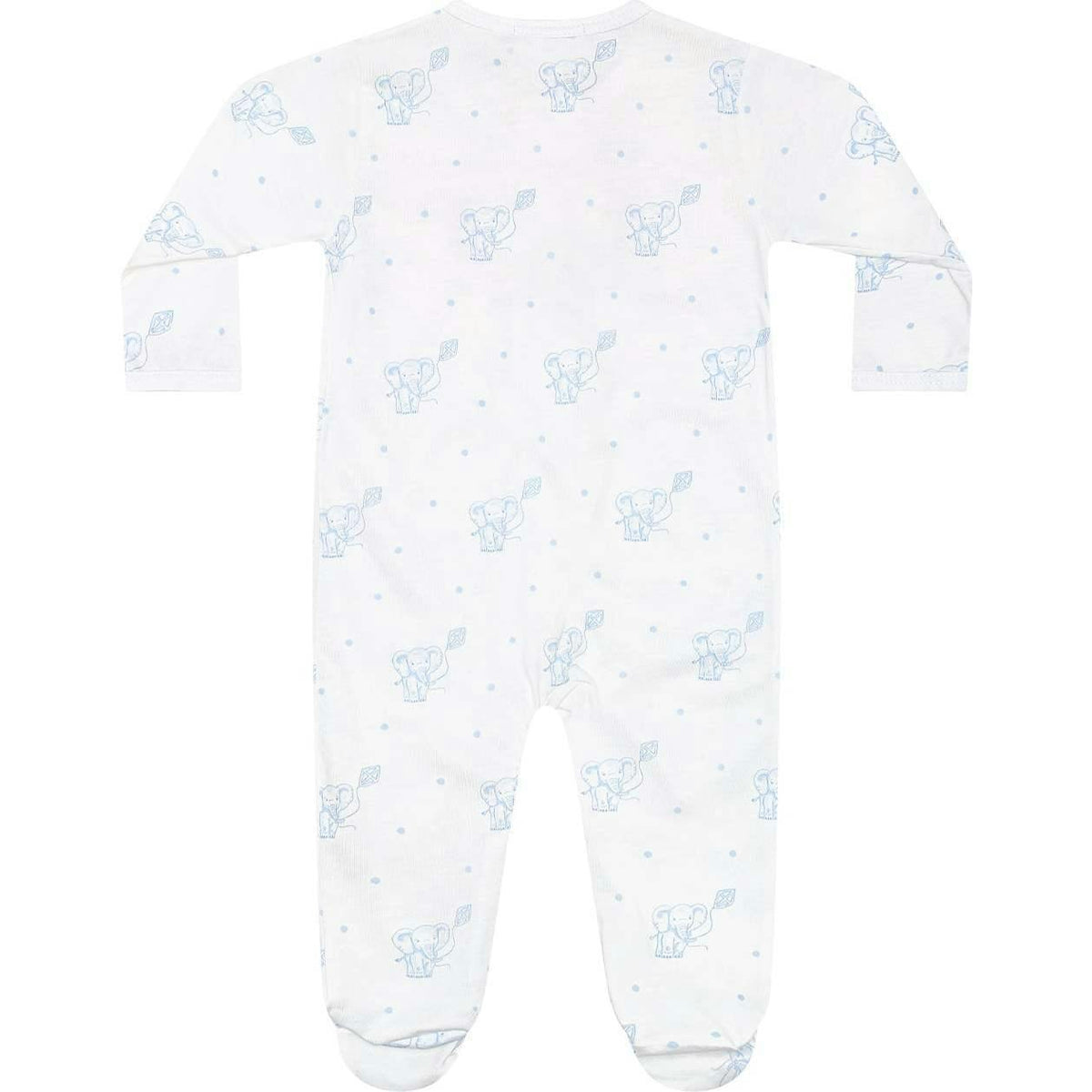 Blue Elephant Zipper Footie