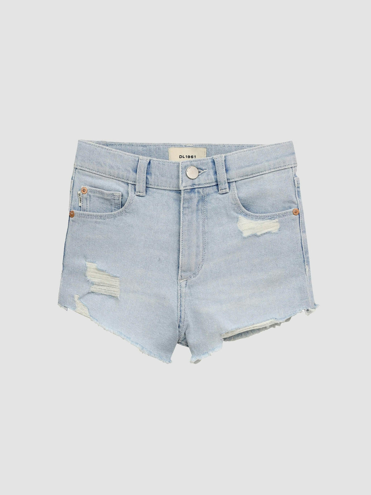 Lucy Jean Shorts High Rise Cut Off | Poolside Distressed