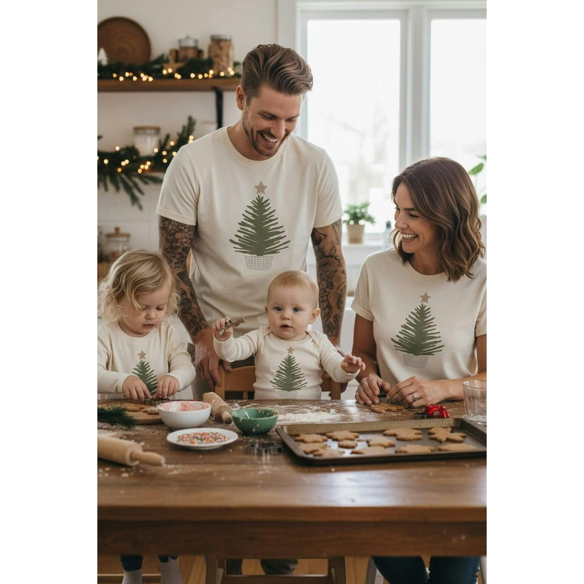 Holiday Tree Organic Kids T-Shirt Long Sleeve
