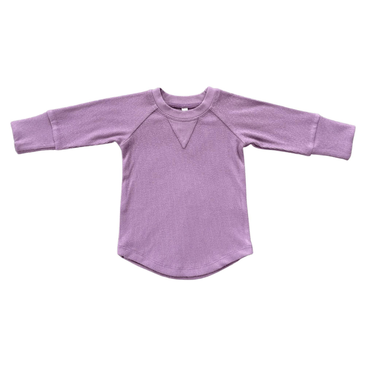 Girls Ribbed Top in Dusky Orchid