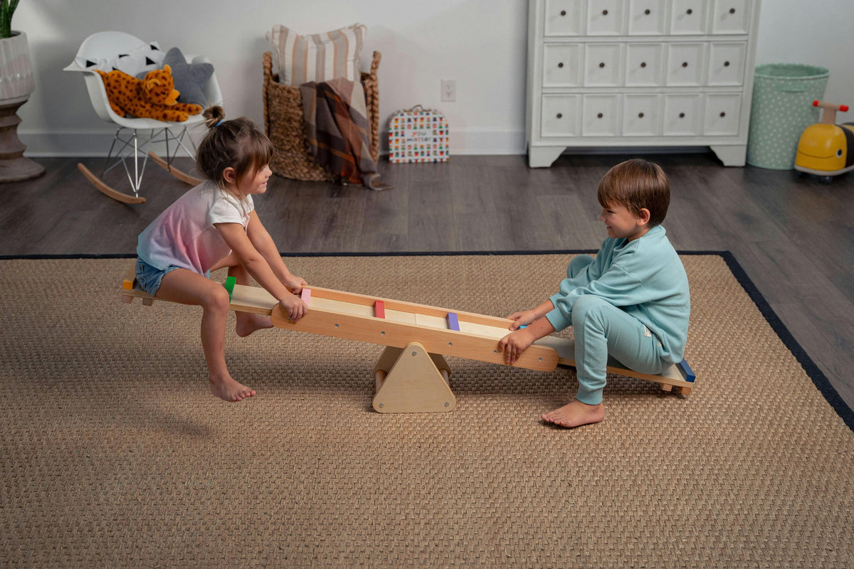 Willow | Wooden Rainbow Seesaw and Balance Beam for Toddlers