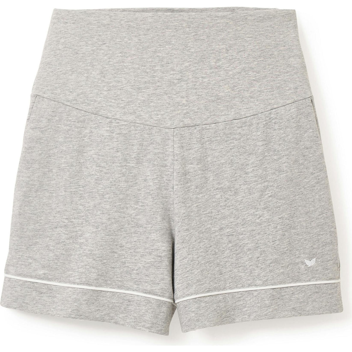 Women's Pima Maternity Shorts in Light Heather Grey