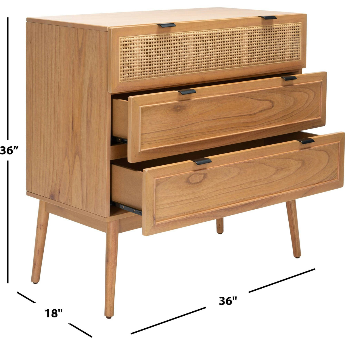 Baisley 3-Drawer Rattan Chest