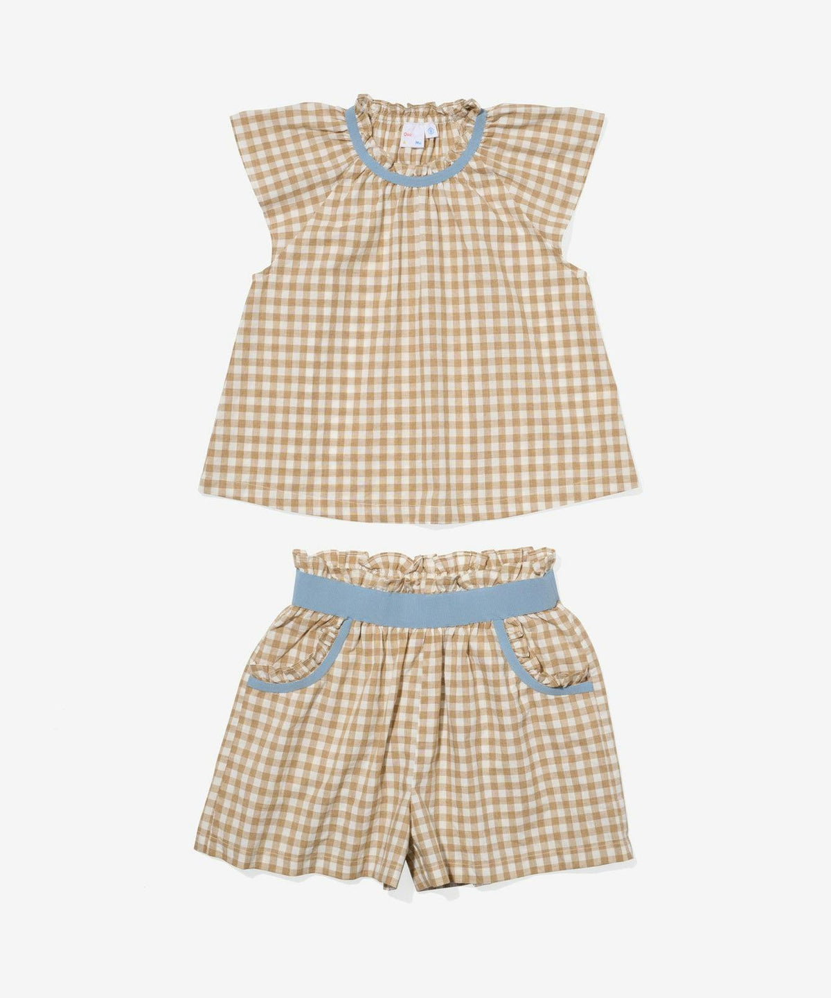Cecil Short Set, Camel Check