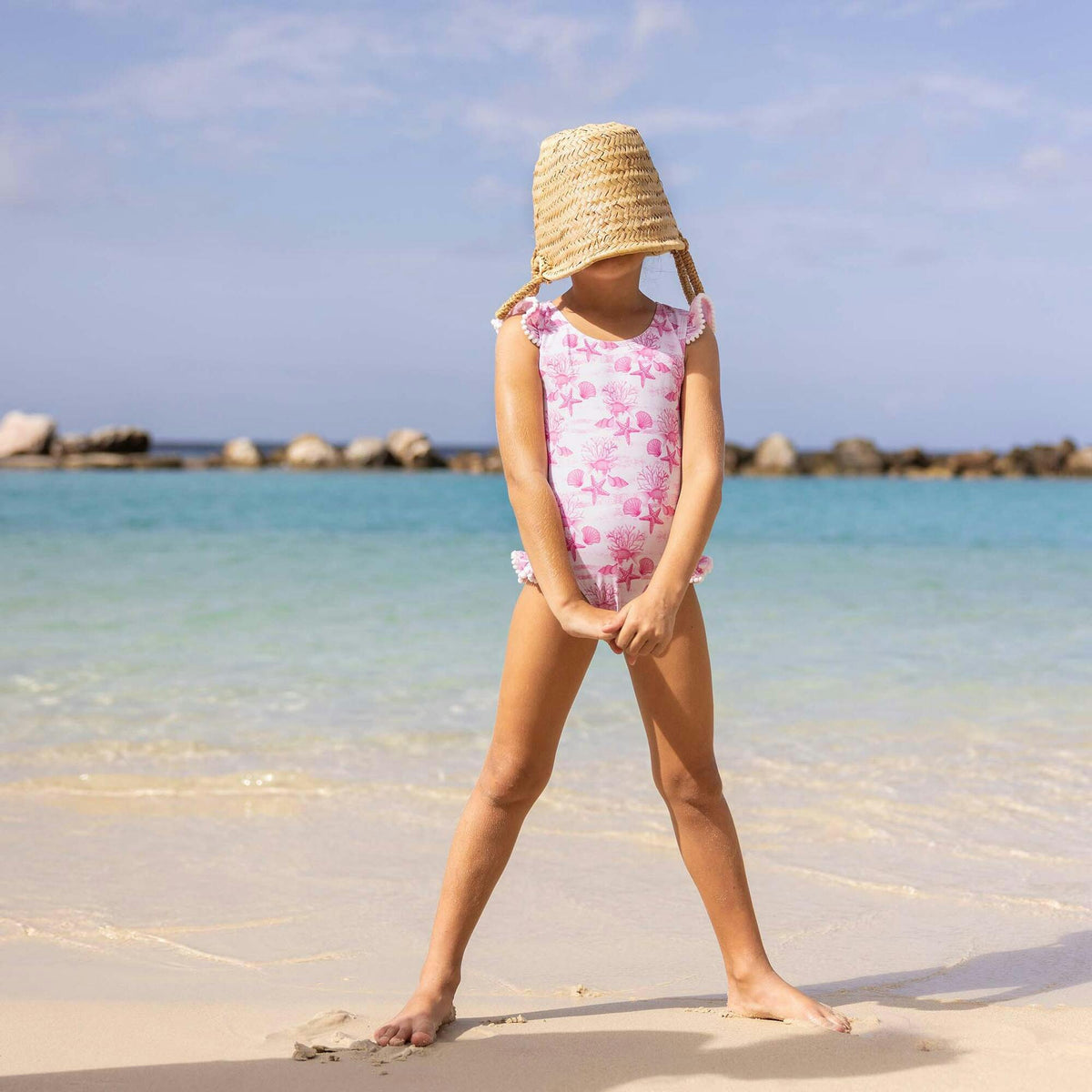 Pink Lagoon Frill Swimsuit