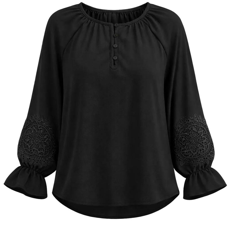 Crochet Lace Woven Blouse