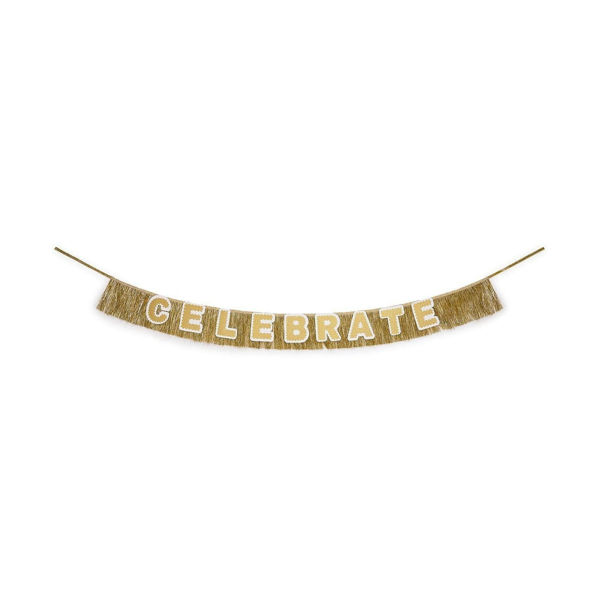 Customizable Gold Fringe Party Banner