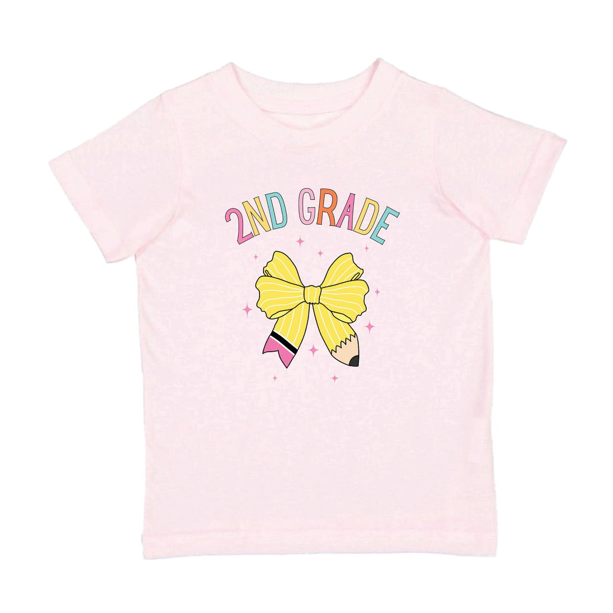 Second Grade Pencil Bow Short Sleeve T-Shirt