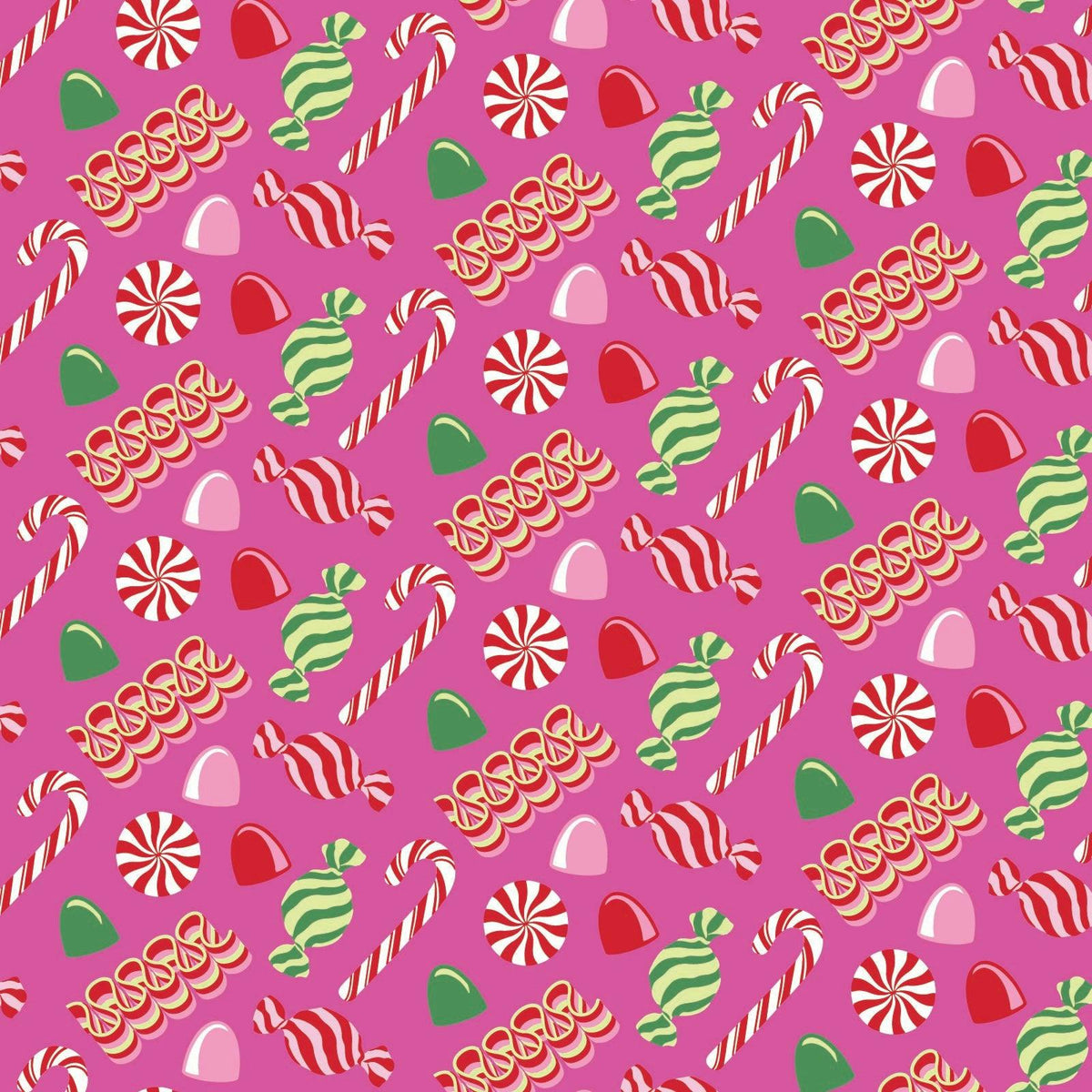 Carlin Doll Dress - Christmas Candy Pink