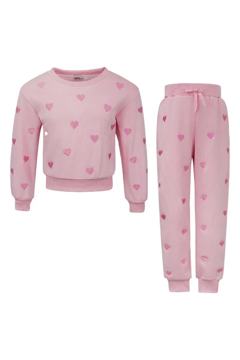 Pink Crystal Hearts Set