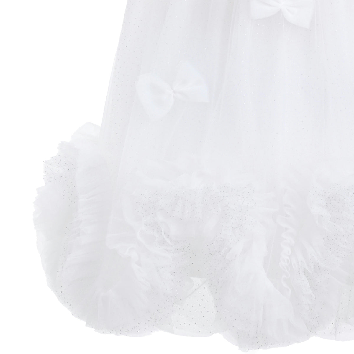 White Mirielle Ribbon Bow Dress