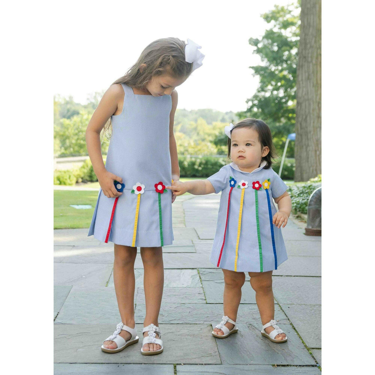 Junior Cord Dress With Flowers