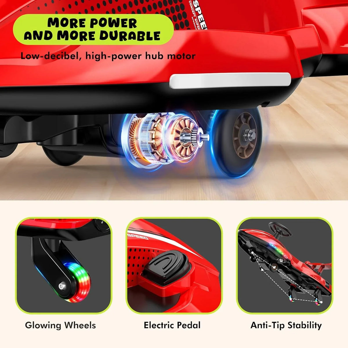 2-in-1 Electric Wiggle Car with Pedal