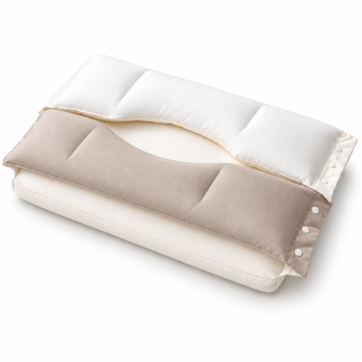 Adjustable Cervical Neck Support Pillow – Ergonomic 3-in-1 Sleeping Pillow with Detachable Neck Cushion