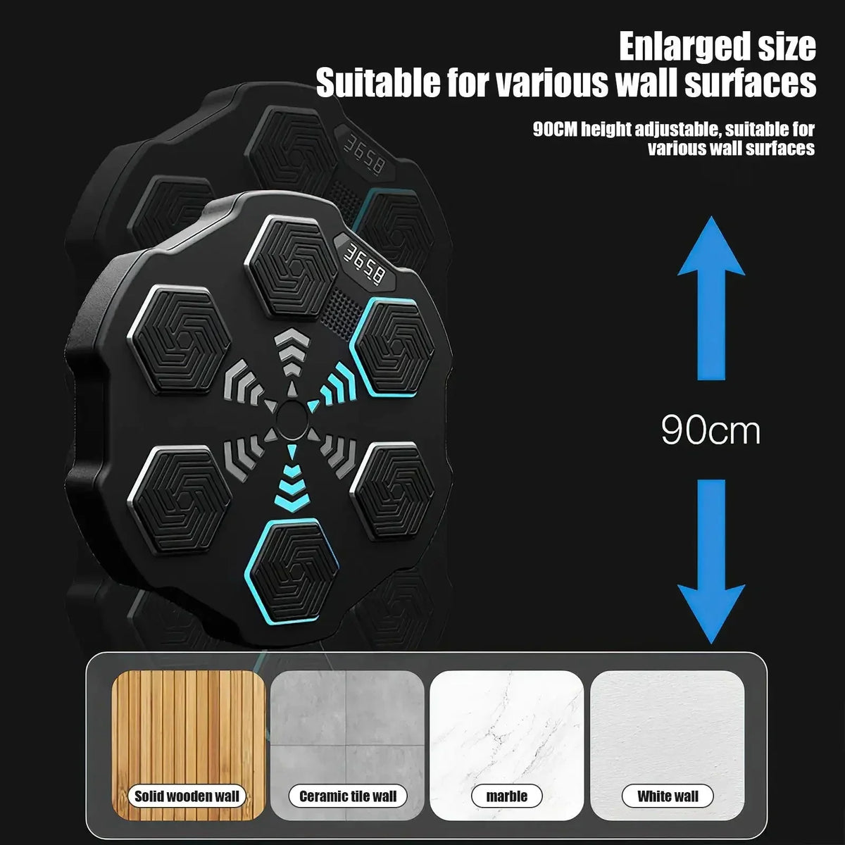RhythmStrike: LED Music Boxing Machine with Gloves